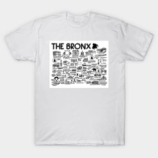 The Bronx Map Art T-Shirt